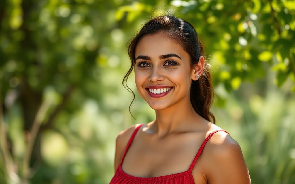 Healthy, relatable woman in daylight learning about PCOS care in San Diego